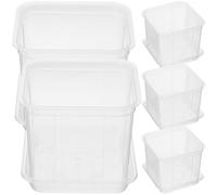 DEEPCRAFF Pots à Orchidées en Plastique Transparents, Lot de Set, Jardinage