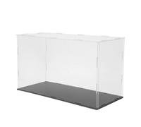 DEEPCRAFF Présentoir à Chapeaux en Acrylique Transparent, Vitrine de Chapeaux Signés, Noir, 20x35x15cm, Anti-poussière, 360° Haute Transparence, pour Collectionneurs, Maison et Étagère