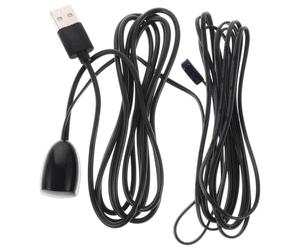 DEEPCRAFF Prolongateur Infrarouge de Télécommande, Câble Extension Ir pour Tv, 1,5m, Fiche 3,5mm, Led, Plastique Noir, pour Système de Divertissement, Chambre et Salon