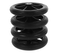 DEEPCRAFF Roues Frontales pour Fauteuil Roulant Noir en Abs et Acier, Roues Solides Antidérapantes à Roulement Fluide pour Usage Intérieur et Extérieur