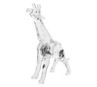 DEEPCRAFF Sculpture de Girafe en Cristal Élégant pour Décoration Intérieure, Ornement de Table Silhouette Raffinée et Réfraction Brillante, pour Centre de Table ou Bureau
