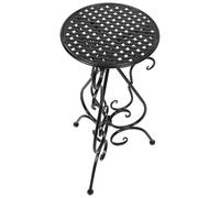 DEEPCRAFF Support pour Bain d'oiseaux en Fer Noir Construction Robuste, Base Large et Design Tripode à 3 Pieds Stable pour Terrasse Ensoleillée