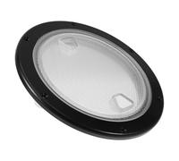 DEEPCRAFF Trappe D'accès Ronde pour Bateau 25 Cm Couvercle Étanche, Plaque de Pont Antidérapante en Plastique Solide, 6 Trous Vis, pour Inspection et Protection Marine