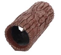 DEEPCRAFF Tube à Hamster Maison pour Cochons d'Inde Cachette de Dissimulation et Repos en Résine Couleur Café pour Habitat en Verre, Petits Animaux