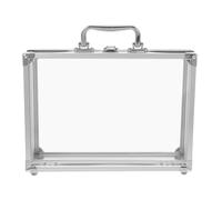DEEPCRAFF Valise Portable en Alliage D'aluminium, Boîte de Rangement de Bijoux avec Mécanisme de Verrouillage Sécurisé, Vitrine à Colliers pour Usage Professionnel et Personnel