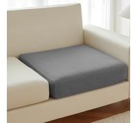 DeepDream Housse de coussin de canapé extensible, en forme de L, élastique, lavable, antidérapante (gris foncé, 1 housse de siège)