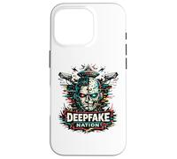 Deepfake Nation, système de Surveillance par Intelligence Artificielle et Cyberpunk Coque pour iPhone 16 Pro