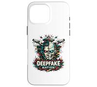 Deepfake Nation, système de Surveillance par Intelligence Artificielle et Cyberpunk Coque pour iPhone 16 Pro Max