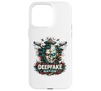 Deepfake Nation, système de Surveillance par Intelligence Artificielle et Cyberpunk Coque pour iPhone 15 Pro Max