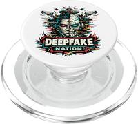 Deepfake Nation, système de Surveillance par Intelligence Artificielle et Cyberpunk PopSockets PopGrip pour MagSafe