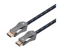 DeepGaming Câble HDMI 2.1 48G Haute Vitesse HDMI Câble 4K120Hz 8K60Hz, Retour audio amélioré eARC, Dynamic HDR Compatible TV, Xbox, PS4, PS5, Câble tressé, 2 m, Connecteurs dorés