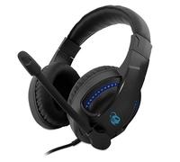 DeepGaming Casque Gaming avec Microphone Flexible, Prise Jack 3,5 mm, lumières LED avec USB, Compatible avec PS4, PS5, PC, Switch, Xbox Series. Noir