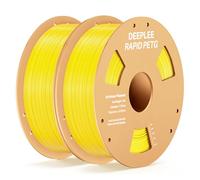 DEEPLEE Filament PETG Rapide Jaune 2kg de 1.75 mm Filament Haute Vitesse 30-600mm/s avec Précision de +/- 0,02 mm 2 Bobines pour Imprimantes 3D FDM