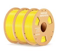 DEEPLEE Filament PETG Rapide Jaune 3kg de 1.75 mm Filament Haute Vitesse 30-600mm/s avec Précision de +/- 0,02 mm 3 Bobines pour Imprimantes 3D FDM