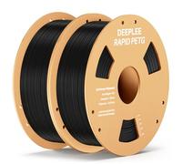 DEEPLEE Filament PETG Rapide Noir 2kg de 1.75 mm Filament Haute Vitesse 30-600mm/s avec Précision de +/- 0,02 mm 2 Bobines pour Imprimantes 3D FDM