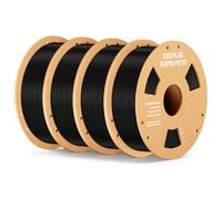 DEEPLEE Filament PETG Rapide Noir 4kg de 1.75 mm Filament Haute Vitesse 30-600mm/s avec Précision de +/- 0,02 mm 4 Bobiness pour Imprimantes 3D FDM