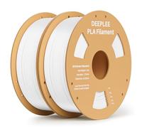 DEEPLEE Filament PLA Blanc 2kg de 1.75 mm avec Haute Précision de +/- 0,02 mm 2 Bobines pour Imprimantes 3D FDM