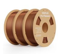 DEEPLEE Filament PLA de Soie PLA Silk Cuivre 3kg de 1.75 mm avec Précision de +/- 0,02 mm 3 Bobines pour Imprimantes 3D FDM