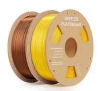 DEEPLEE Filament PLA de Soie PLA Silk Or et Cuivre 2kg de 1.75 mm avec Précision de +/- 0,02 mm 2 Bobines pour Imprimantes 3D FDM