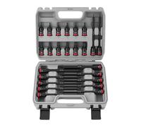 Deeply Reach Impact Jeu d'embouts de tournevis d'écrou 3/8" avec adaptateur de douille renforcé pour outils électriques et extension de douille d'entretien de voiture