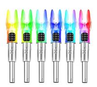 DEEPOWER Lot de 6 encoches lumineuses X pour flèches - 0,204" / 0,233" - 0,644 cm - Avec interrupteur marche/arrêt - Douilles H, S, GT (lot de 6)