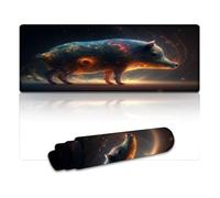 DEEPPAPEU Grand Tapis de Souris imperméable Motif Cochon 30 x 80 cm sous-Main pour Une Vitesse et Un contrôle optimaux Base en Caoutchouc antidérapante