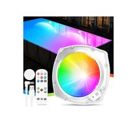 DeeprBetter Lumiere Piscine Hors Sol avec Télécommande, Rechargeable LED Lumiere Piscine Sous l'Eau avec 9 Modes Eclairage Piscine, IP68 Etanche Lumiere Piscine Sans Fil Lampe Piscine pour Spa Bain