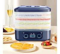 DeeprBling Déshydrateur Alimentaire, 5 Plateaux Réglables en Hauteur, Déshydrateur d'Aliments avec Écran Digital, Déshydrateur Fruits et Legumes avec Température 35-75°C et Minuterie 48H, Sans BPA
