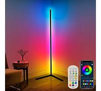 DeeprBling Lampadaire LED d'Angle, 165cm Lampe sur Pied RGB avec APP Contrôle et Télécommande,16 Millions Couleurs et 300 Modes, Musique Sync et Temporisation, Lampe d'Ambiance Moderne pour Salon