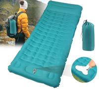 DeeprBling Matelas de Camping Autogonflant, 12cm d'épaisseur Matelas Autogonflant 1 Personne avec Pompe à Pied & Oreiller, Matelas Randonnée Ultraléger, Matelas Gonflable 1 Place pour Camping Trekking