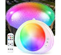 DeeprBlu 2026 Nouveau Éclairage Piscine Submersible Sans Fil avec Télécommande, Rechargeable Lumiere Piscine Sous l'Eau avec Spectacle Lumineux, IP68 Etanche Éclairage Piscines Aimanté pour Spa