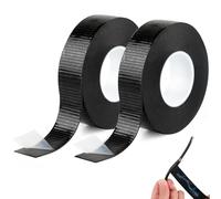 Deepton Lot de 2 rouleaux de ruban isolant auto-soudant - 10 m x 23 mm x 0,8 mm - Étanche - Noir - Ruban adhésif auto-soudant - Ruban vulcanisant - Pour isoler, réparer et regrouper