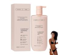 Deepwily Clear Self Tanning Gel,Clear Tanning Gel,Glow Your Own Way Hydrating,Transfer-Resistant,Express,Dark Fake Tan Lotion,Use Daily for Gradual Bronzing,Ultra Moisturiser for Face & Body,400ml