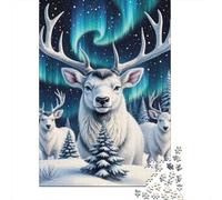 Deer 1000 Morceaux Papier Écologique Orée des Cerfs Casse-tête Amateurs Puzzle Entraînement Cérébral Divertissement Weekend Domicile Loisirs Maison 52x38cm/1000pcs