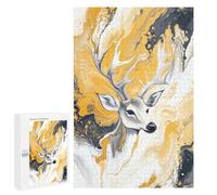 Deer Abstract Painting Art Puzzle 1000 Pièces Educa Jouet en Bois Cadeau Unique Décoration Intérieure Jeu Éducatif Challenge Toy Adultes Et Enfants À Partir De 14 Ans 1000 PCS