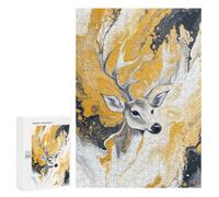 Deer Abstract Painting Art Puzzle 1000 Pièces Educa Jouet en Bois Cadeau Unique Décoration Intérieure Jeu Éducatif Challenge Toy Adultes Et Enfants À Partir De 14 Ans 300 PCS