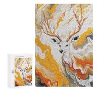 Deer Abstract Painting Artwork Puzzle 1000 Pièces Educa Jouet en Bois Cadeau Unique Décoration Intérieure Jeu Éducatif Challenge Toy Adultes Et Enfants À Partir De 14 Ans 300 PCS