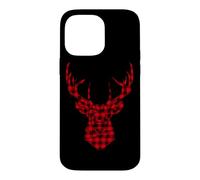 Deer Antler Buffalo Check Plaid Renne Hunter Femmes Hommes Coque pour iPhone 14 Pro Max