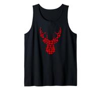 Deer Antler Buffalo Check Plaid Renne Hunter Femmes Hommes Débardeur