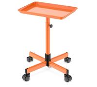 DEER BEAUTY Plateau de salon sur roulettes - Plateau à tatouage en aluminium de qualité supérieure - Plateau à rouler réglable pour salon de coiffure avec roulettes pour clinique spa (orange)