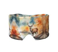 Deer by The River Masque de sommeil pour les yeux et les oreilles - Méditation et voyage - Respirant, réglable et couverture complète