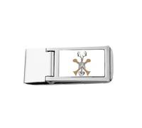 Deer fbody Human bs Portefeuille fin en acier inoxydable avec pince à billets