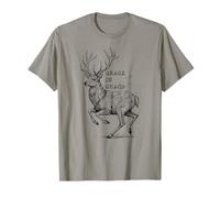 Deer Grace in Chaos Élégant Bois Abstrait Nature Calme T-Shirt
