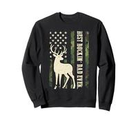 Deer Hunter Dad Drapeau USA Deer Hunting Lover Deer Season Sweatshirt