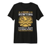 Deer Hunting Gives A Man Hunter Life Adventure Nature Lover T-Shirt Haut de Gamme