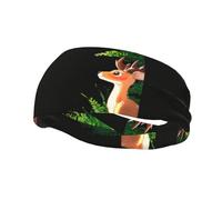 Deer Looking into The Distance Yoga Sports Fitness Bandeau, Unisexe Running Basketball Elastique Bandeau Sport Absorption de Sueur,