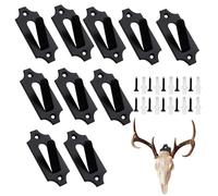 Deer Mount Hanger - Durable Metal 10 Piece Wall Hook Set, Rust Resistant Base | Universal Skull Display Mounting Kit For Antler Bear Antelope Coyote Trophy Display Indoor Outdoor ProGearExtremeS