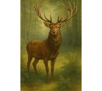 DEER NOTEBOOK - Grid Paper 5x5 mm | 6x9 in | 80 Pages: Majestic Forest Deer on the Cover | Ideal for School, Journaling, or Nature Notes