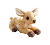 Deer Plush, 6.3 inches Lying Down Collectible Doll, Soft Stuffed Animal Toy, Cuddly Decoration for Boys, Girls, Home, Bedroom, Living Room, Nursery, Sofa, Bed, Travel