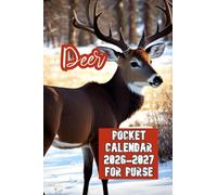 Deer pocket calendar 2026-2027 for purse: 50 Pages, 4" x 6" Small Planner, Contains background images, Premium colors, Contains 24 Months to Refill, ... From January 1, 2026 Until December 31, 2027.